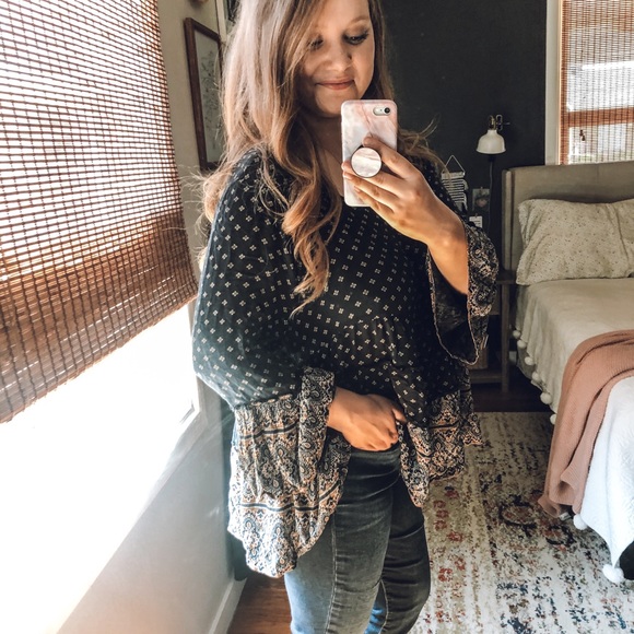 American Eagle Outfitters Tops - American Eagle Black Boho Top